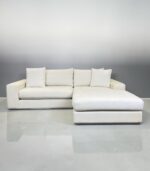 Cremeweißes Ecksofa aus hochwertigem Naturstoff - Image 5