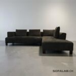 Corner Sofa Dark Blue By Natuzzi – Occasion sofa for sale at SofaLab