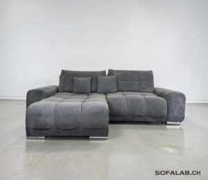Corner Sofa British gray with sleep function and storage space – buy Occasion Sofa at SofaLab