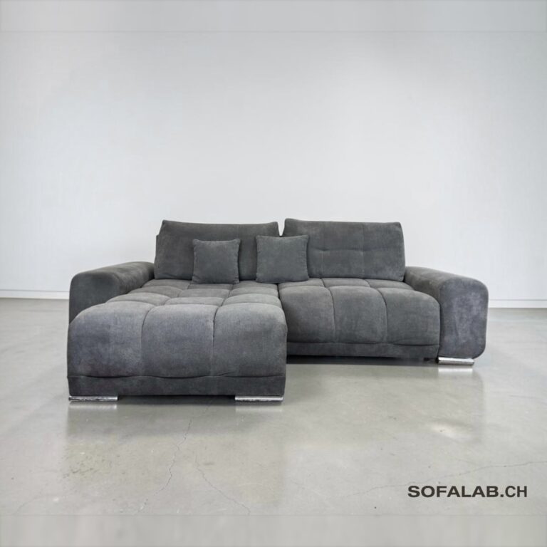 Ecksofa Britisches Grau mit Schlaffunktion und Stauraum – Occasion Sofa kaufen bei SofaLab