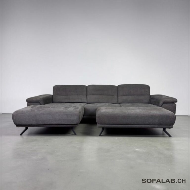 Ecksofa Taipei mit elektrischer Bettfunktion und Fussstütze – Occasion Sofa kaufen bei SofaLab