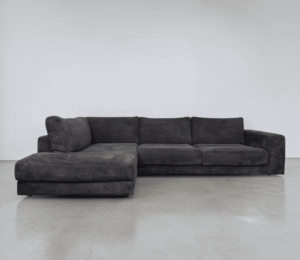 PepperCorner Sofa, dark gray cord, including all pillows - buy Occasion sofa at SofaLab