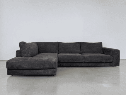 PepperCorner Sofa, dark gray cord, including all pillows - buy Occasion sofa at SofaLab