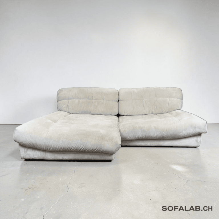 GUTMANN Corner Sofa, cream-beiger fabric Made in Germany – Occasion sofa buy at SofaLab