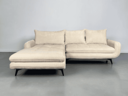 Corner Sofa Beige cream with sleep function and storage space – buy Occasion Sofa from SofaLab