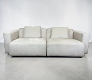 Interio 2-seater sofa, pale beige fabric – buy Occasion sofa at SofaLab