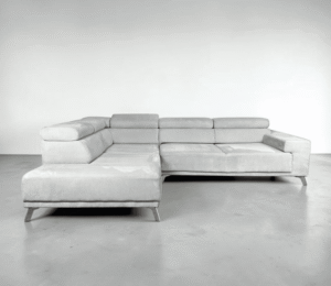 Light grey Corner Sofa made of fabric with electric sleep function – buy Occasion Sofa from SofaLab