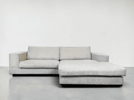 Corner Sofa Beige cream made of cord fabric – buy Occasion Sofa from SofaLab