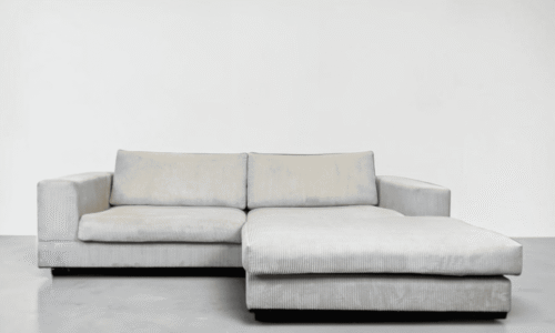 Corner Sofa Beige cream made of cord fabric – buy Occasion Sofa from SofaLab