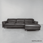 Corner Sofa Anchor, Gray, Real Nubukleder – Buy Occasion Sofa at SofaLab