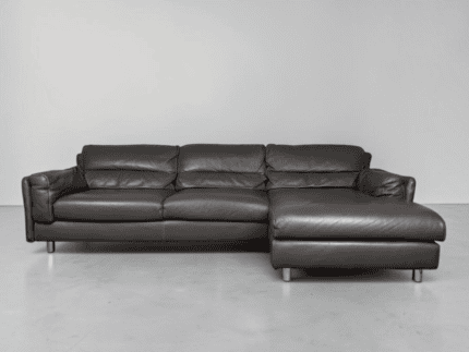Corner Sofa Anchor, Gray, Real Nubukleder – Buy Occasion Sofa at SofaLab
