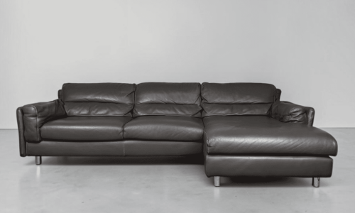 Corner Sofa Anchor, Gray, Real Nubukleder – Buy Occasion Sofa at SofaLab