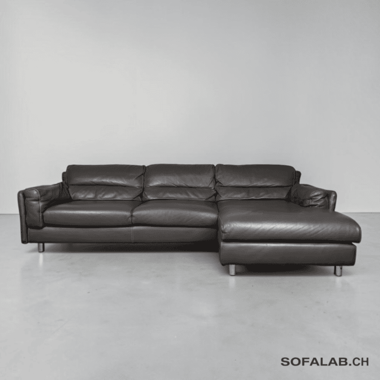 Corner Sofa Anchor, Gray, Real Nubukleder – Buy Occasion Sofa at SofaLab