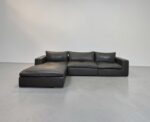 FLY Modulares Ecksofa, Schwarz Nubukleder - Image 8