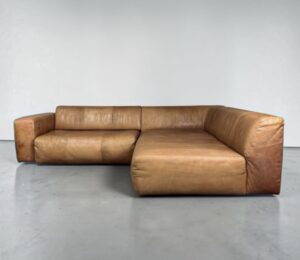 Bullfrog Vintage 80’sCorner Sofa Cognac with electric bed function – buy Occasion Sofa from SofaLab