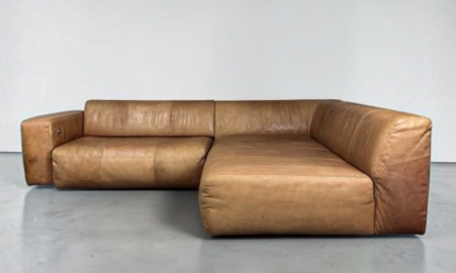 Bullfrog Vintage 80’sCorner Sofa Cognac with electric bed function – buy Occasion Sofa from SofaLab