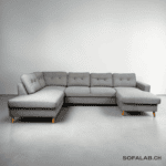U-shaped sofa classic gray with sleep function and storage space – buy Occasion sofa at SofaLab