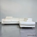 KERMES Corner Sofa, Real leather, cremebeige made in Italy – buy Occasion Sofa at SofaLab