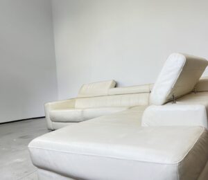 KERMES Corner Sofa Real leather, creambeige made in Italy – buy Occasion Sofa at SofaLab