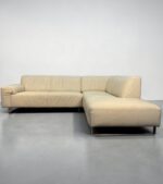 Pfister-Ecksofa aus Echtleder, pistazien-beige – Bild 4