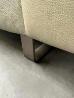 Pfister-Ecksofa aus Echtleder, pistazien-beige – Bild 6