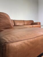 Willi Schillig Ecksofa Vintage Echtleder Cognac – Bild 2