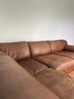 Willi Schillig Ecksofa Vintage Echtleder Cognac – Bild 3