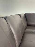 Ecksofa aus echtem Stierleder, Tabakbraun – Bild 9