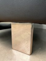 Ecksofa aus echtem Rindsleder, tabakbraun – Bild 5