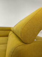 Yellow mustard Corner Sofa Made of fabric with sleeping function and storage space – picture 4