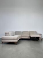 Ecksofa aus hellgrauem Stoff mit elektrischer Relaxfunktion – Bild 14