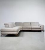 Ecksofa aus hellgrauem Stoff mit elektrischer Relaxfunktion – Bild 10