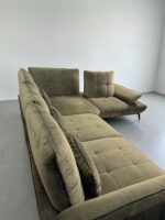 Corner Sofa Of olive-green velvet with adjustable backrests – Figure 13