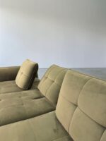 Corner Sofa Of olive-green velvet with adjustable backrests – Figure 12