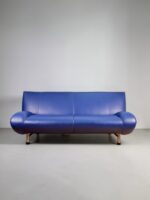 Rolf Benz Sofa Jumbo 2001, Nappaleder, kobaltblau – Bild 7