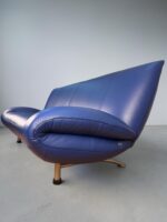 Rolf Benz Sofa Jumbo 2001, Nappaleder, kobaltblau – Bild 4