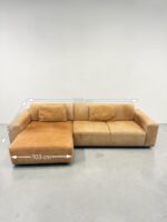 Corner Sofa, full-aniline leather, Camel/Cognac - Image 11