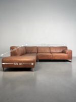 Willi Schillig Ecksofa Vintage Echtleder Cognac – Bild 11