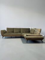 Corner Sofa Of olive-green velvet with adjustable backrests – Figure 16