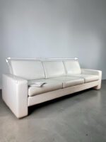 COR Germany 3-Sitzer-Sofa, echtes Nappaleder, cremeweiß – Bild 12