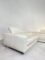 KERMES Ecksofa Echtleder, cremebeige made in Italy - Image 4