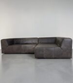 Bullfrog 1001 Camp Corner Sofa Brown Buffalo Leather Vintage 1980s - Image 8