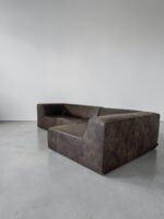 Bullfrog 1001 Camp Corner Sofa Brown buffalo leather Vintage 1980s - Image 9