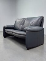 Leolux Bora 2-seater sofa, navy real leather - Image 2
