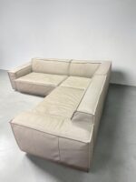 Ecksofa aus hellgrauem Echtleder - Image 5