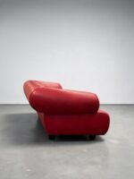De Sede DS-91 Sofa, Vintage-Leder, Lippenstiftrot – Bild 10