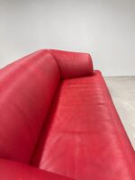 De Sede DS-91 Sofa, Vintage-Leder, Lippenstiftrot – Bild 5