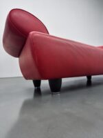 De Sede DS-91 Sofa, Vintage-Leder, Lippenstiftrot – Bild 9