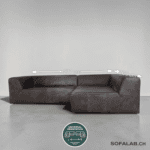 Bullfrog 1001 Camp Corner Sofa Brown Buffalo Leather Vintage 1980s - Image 11