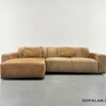 Corner Sofa, full-aniline leather, Camel/Cognac – Occasion sofa buy at SofaLab